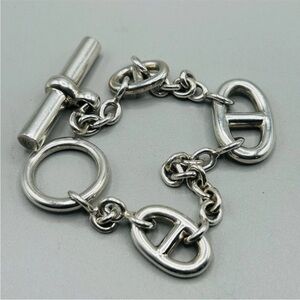 UNBRANDED Sterling Toggle Bracelet 35.47g Marked "Handmade 825"